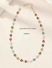 Load image into Gallery viewer, Multi colour heart necklace
