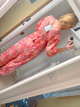 Load image into Gallery viewer, Paisley pink jumpsuit curve
