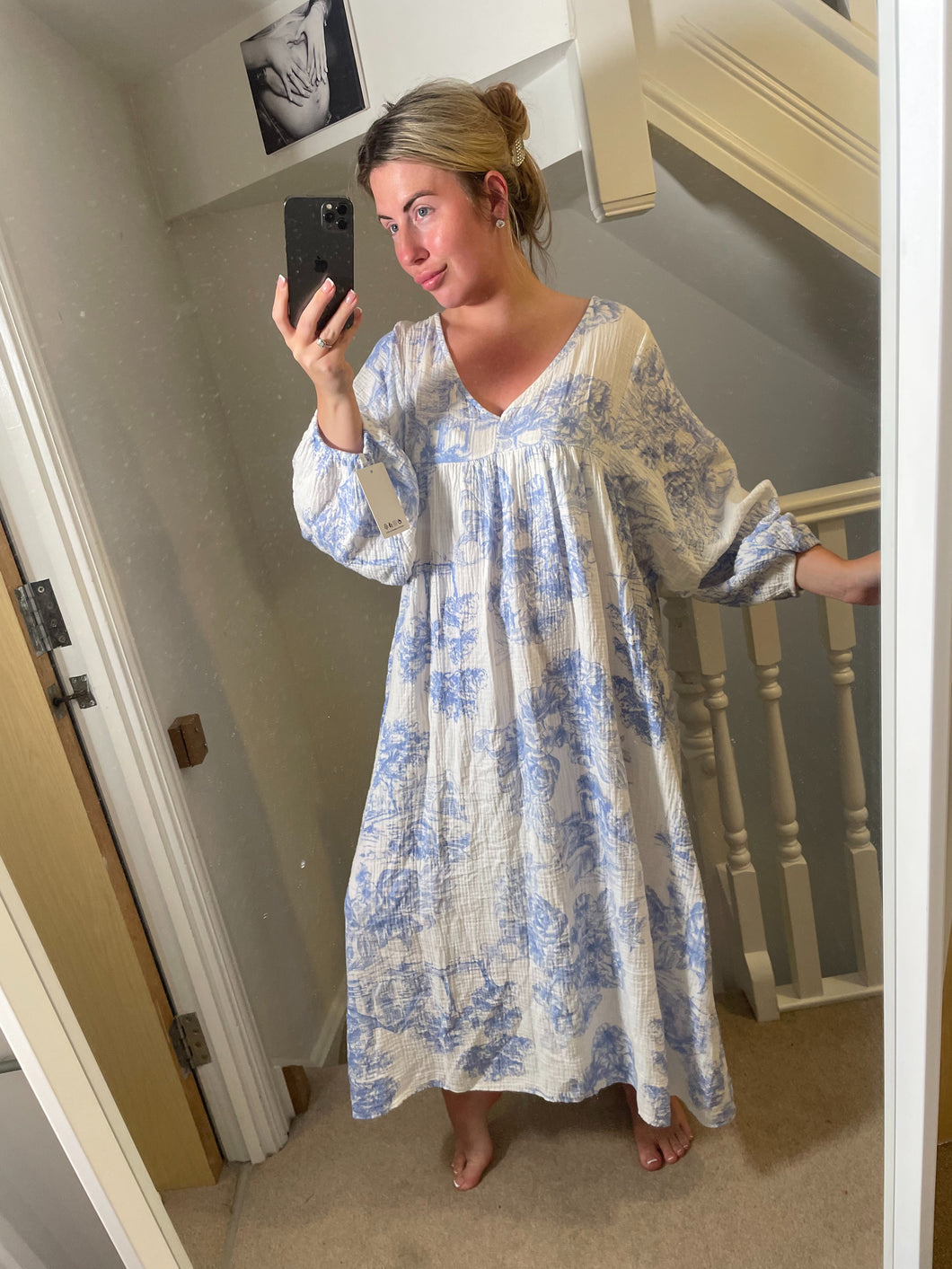 Blue Dede cheesecloth dress
